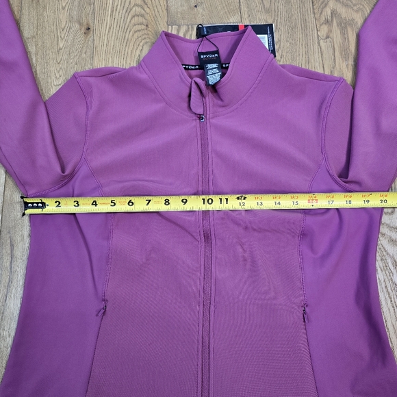 NWT Spyder Muave Ribbed Lightweight Long Sleeve Zip Up Jacket Extra Large - Picture 9 of 10
